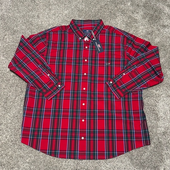 Vineyard Vines Other - Men’s 2XB Vineyard Vines Tucker Shirt Red Plaid Long Sleeve Button Down